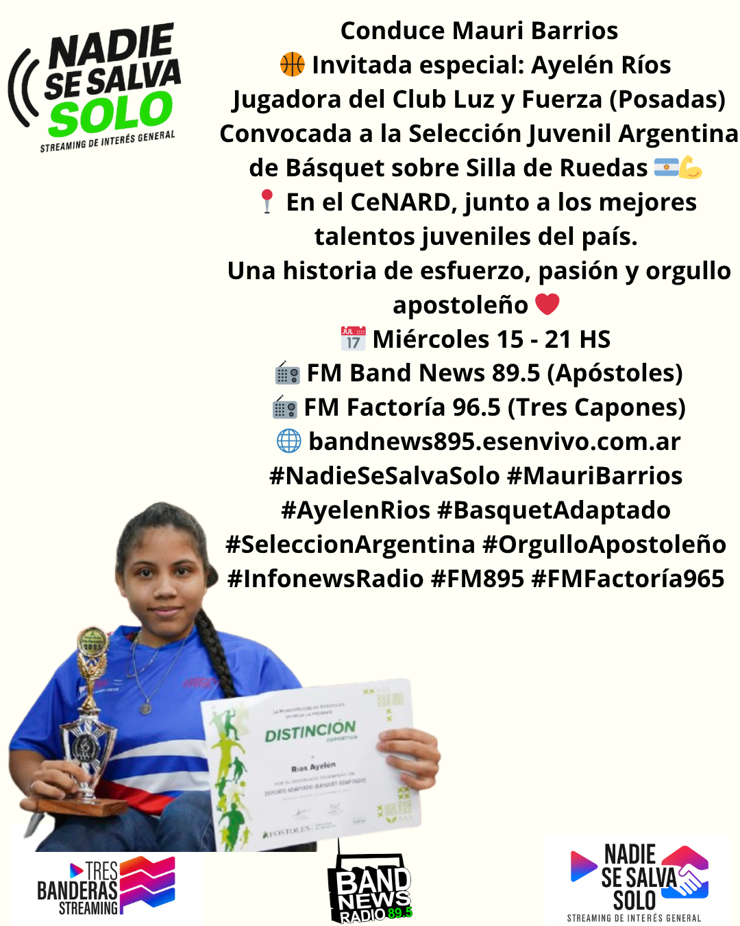 Miércoles 15 en “Nadie se Salva Solo”