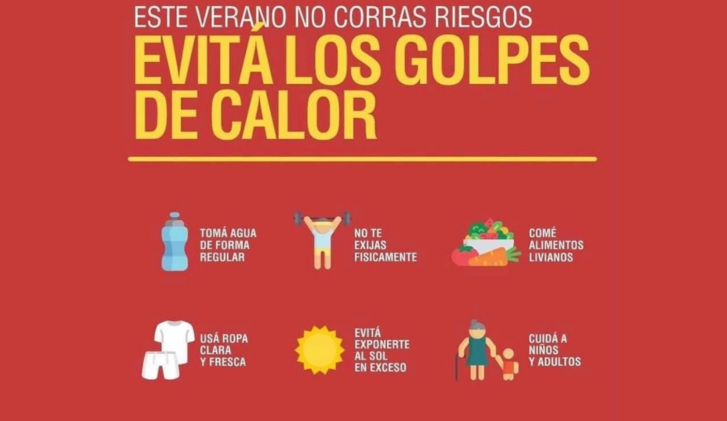 Ante la alerta por altas temperaturas, queremos hacerte llegar las recomendaciones para cuidar tu salud