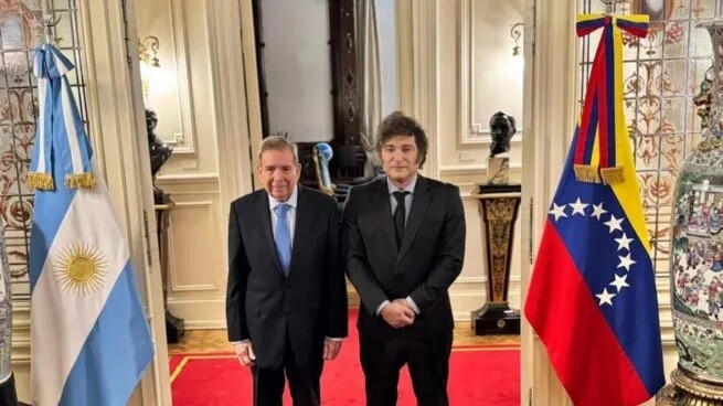 Javier Milei recibió al presidente electo de Venezuela Edmundo González Urrutia, en apoyo frente al régimen de Nicolás Maduro