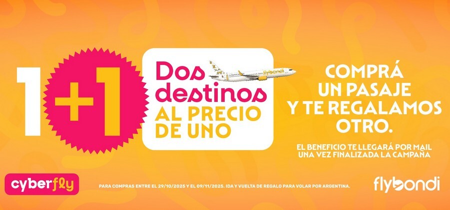 0004.jpg Flybondi potencia el turismo nacional con su promo CyberFly 2×1