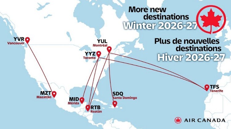Nuevos destinos Air Canada