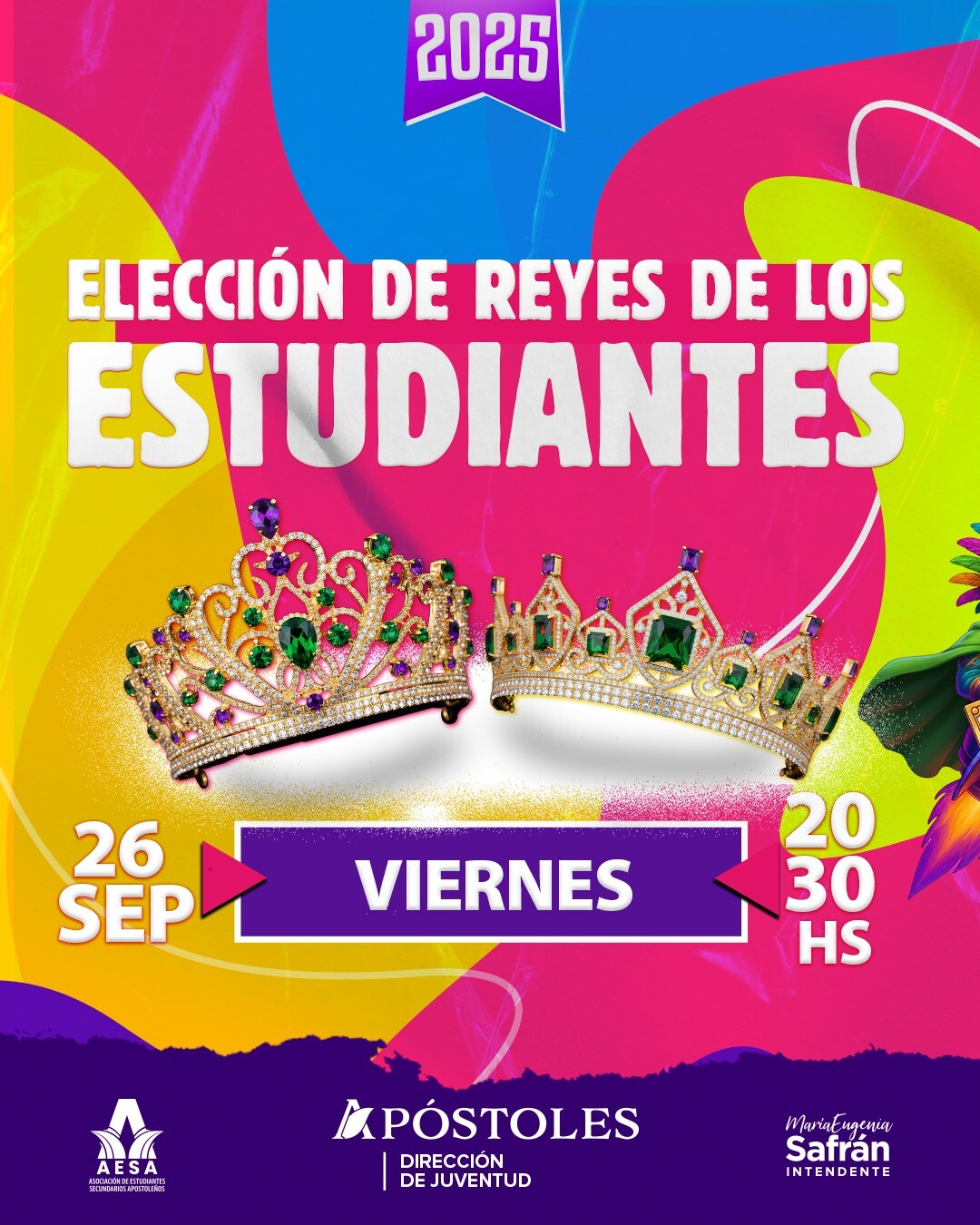 Elección de Reyes de Estudiantes en Apóstoles