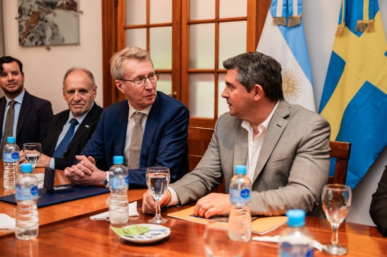 En  Casa de Gobierno, el gobernador Marcelo Orrego, recibió al embajador de Suecia ante Argentina, Uruguay y Paraguay, Torsten Ericsson.