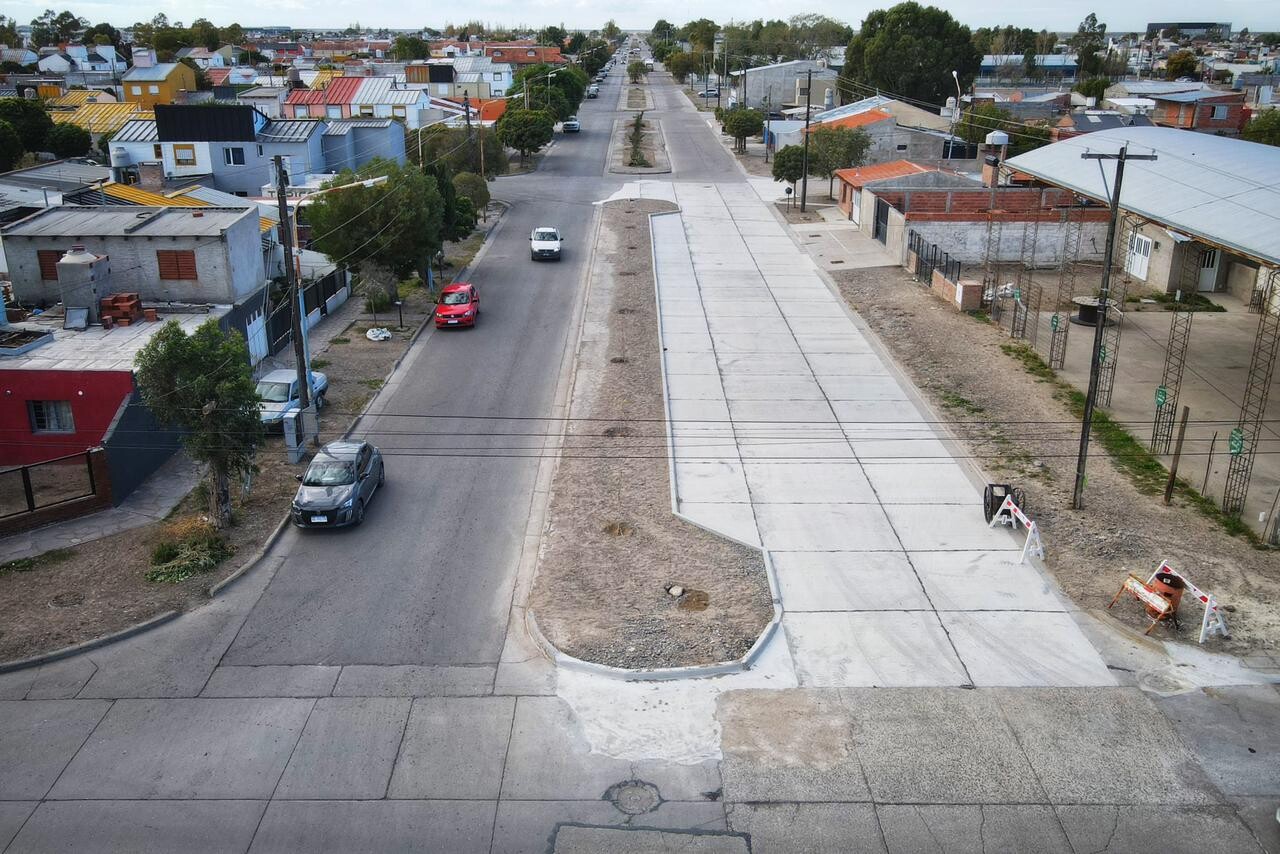 La Municipalidad de Rawson habilitó la calle Cannito tras completar su pavimentación