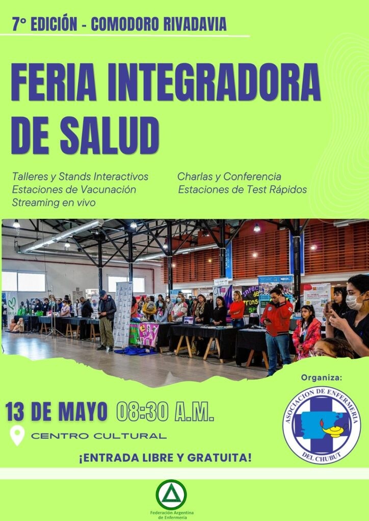 Este miércoles habrá una Feria de salud y charlas abiertas por el Día de la Enfermería