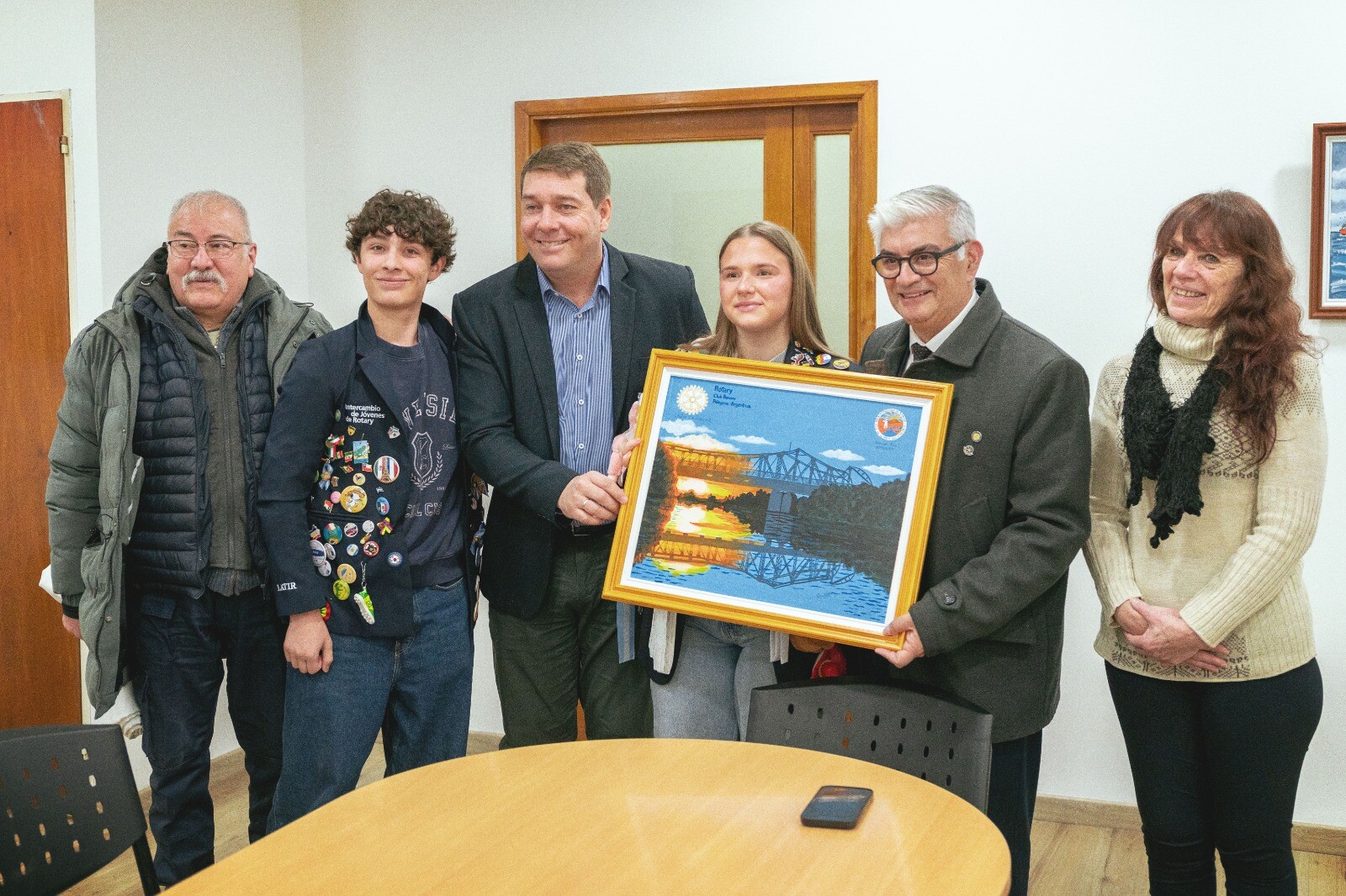 Rawson: Biss recibió a jóvenes becados del programa de intercambio de Rotary.