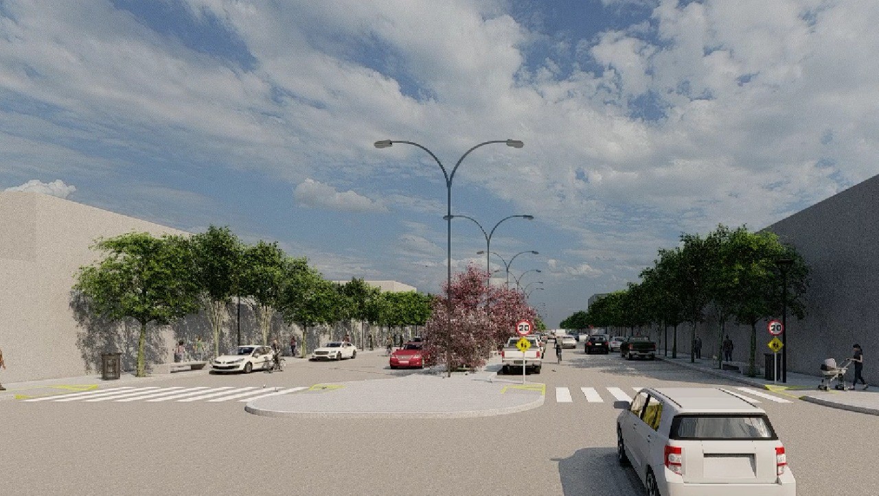 Rawson continua con obras de renovaciones de Boulevares y espacios públicos