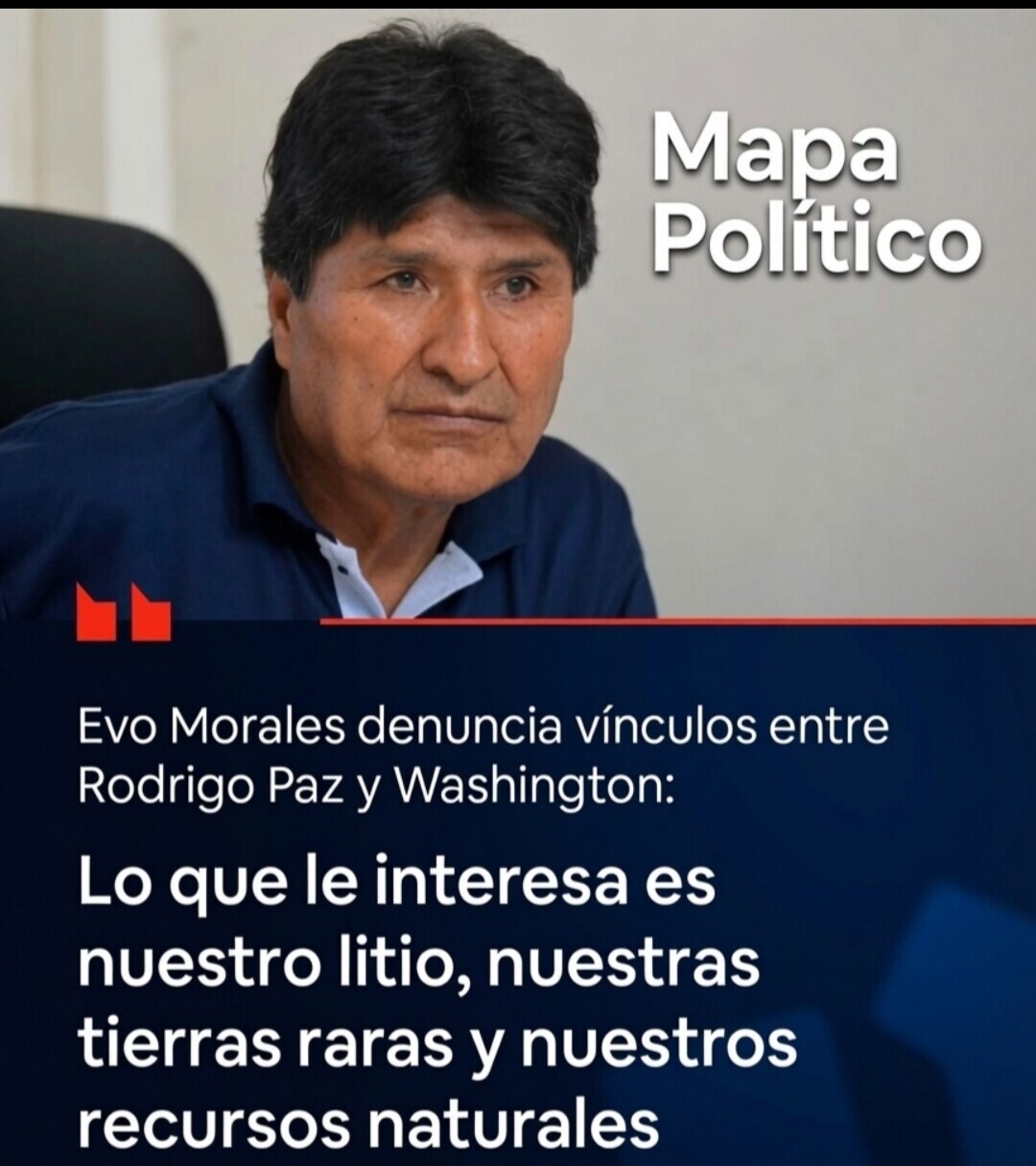 Evo Morales denuncia «plan extranjero» tras cambios en el gabinete de Rodrigo Paz