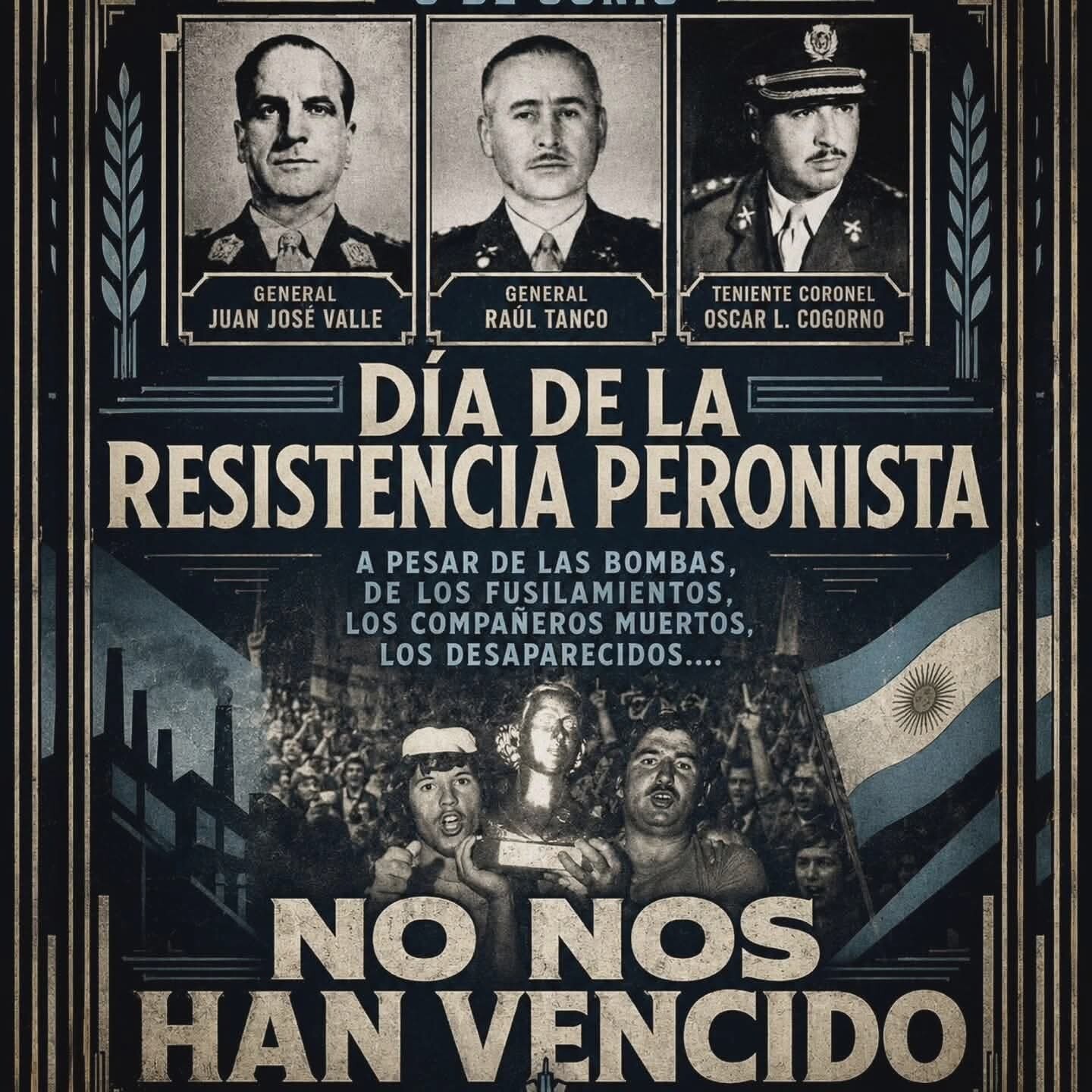 9 DE JUNIO DÍA DE LA RESISTENCIA PERONISTA