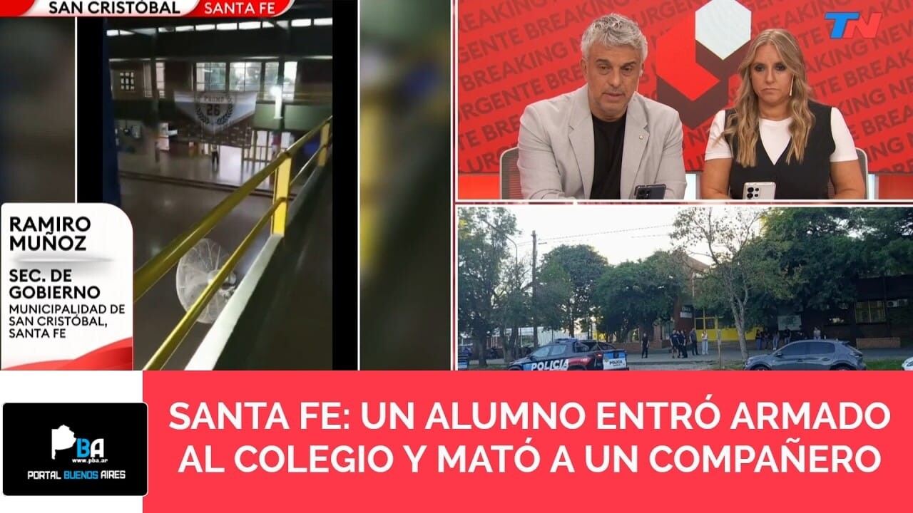 Un alumno entró armado a una escuela de Santa Fe y mató a un compañero