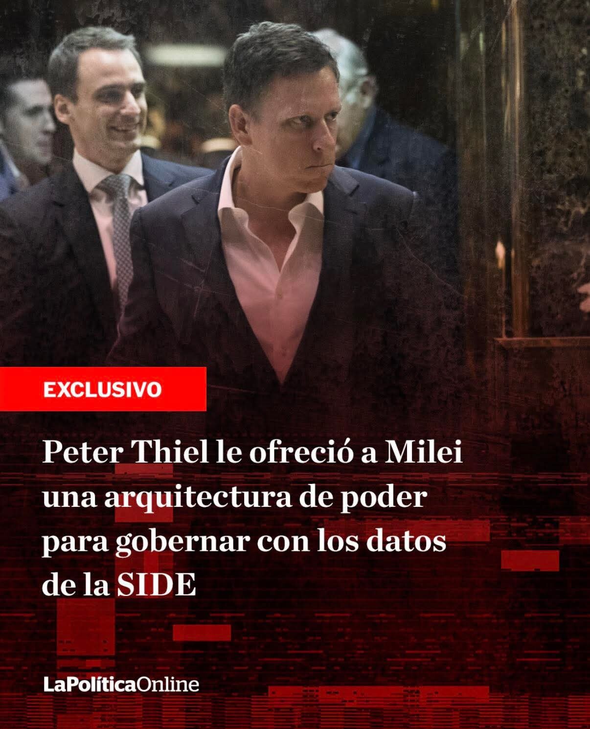 1000394612.jpg Le ofrecieron a Milei servicios para «gobernar con datos cruzados» y controlar al total de la ciudadanía