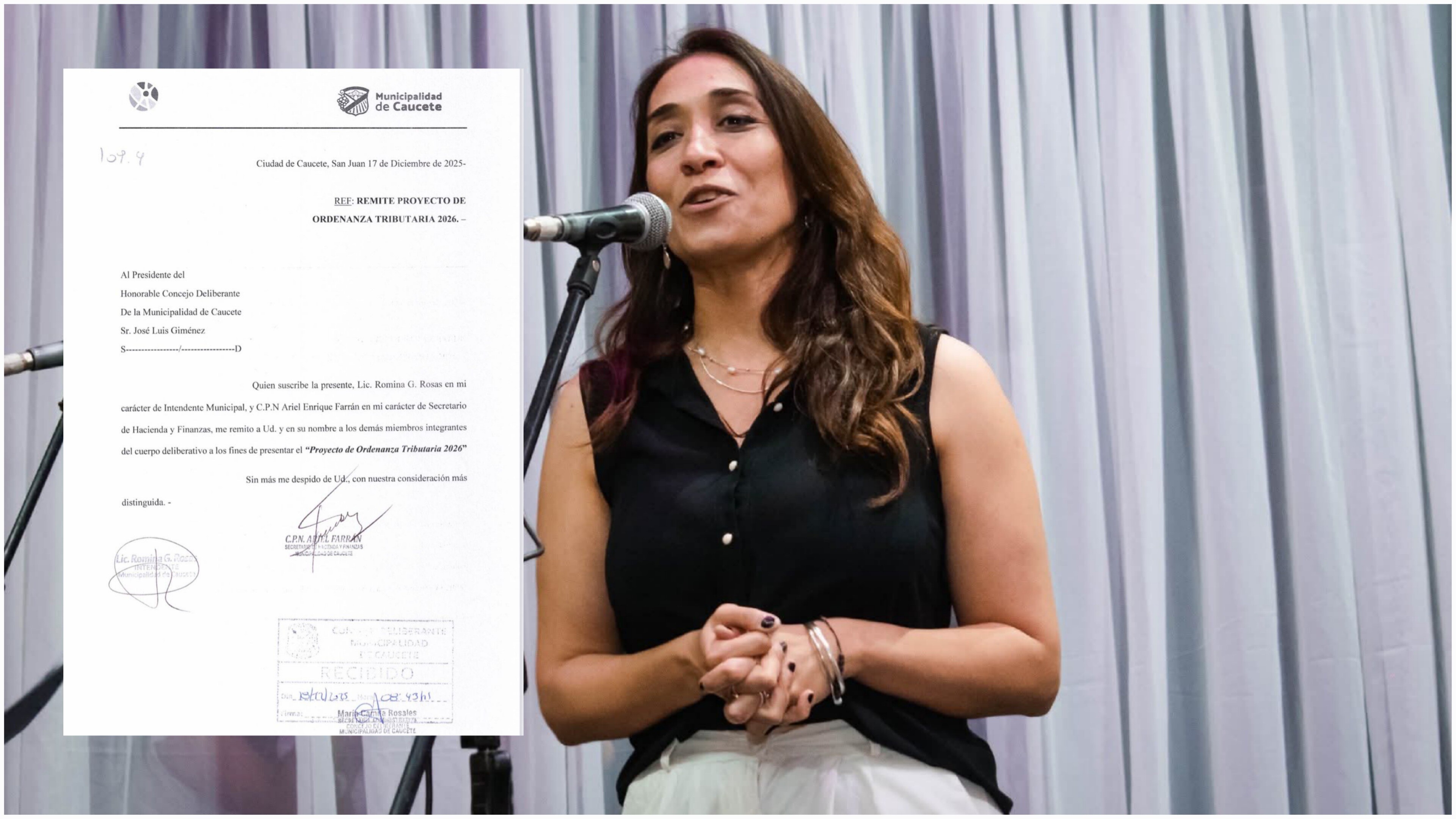 1000494704.jpg Escándalo en Caucete; La Intendenta impulsa un aumento del 1.400% en la Tasa Municipal para 2026