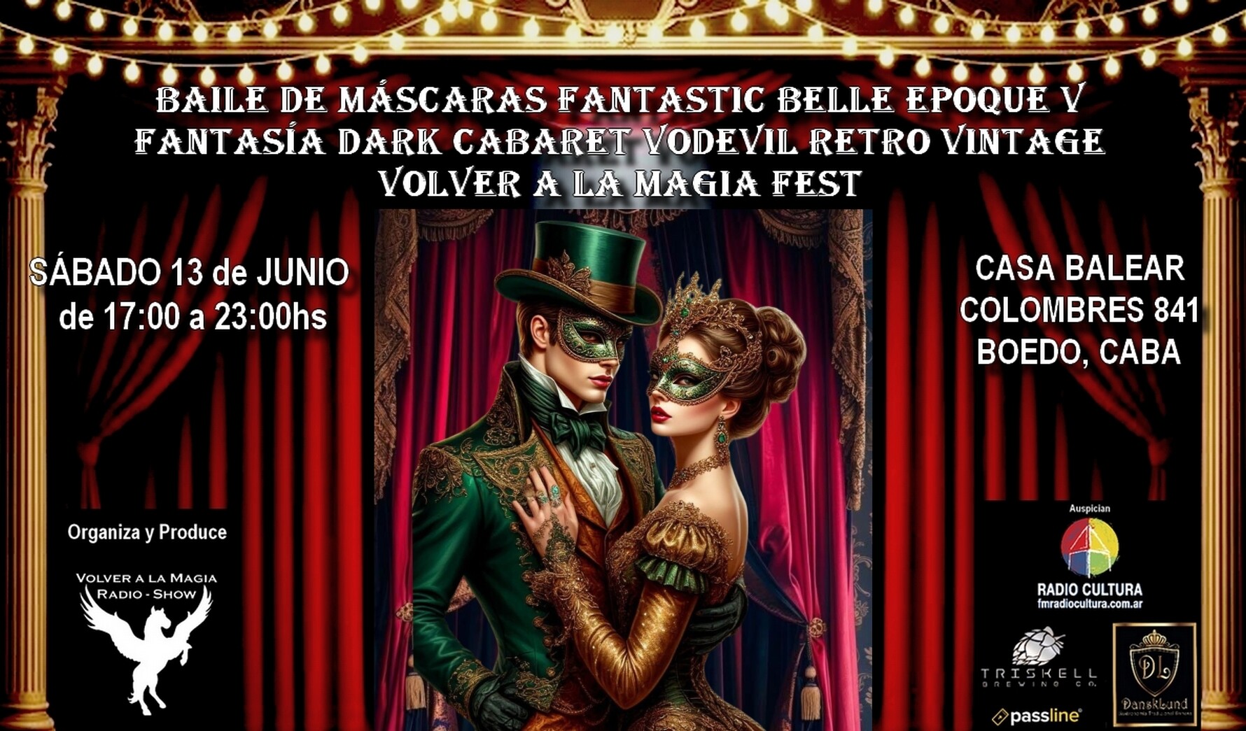 BAILE DE MÁSCARAS FANTASTIC BELLE EPOQUE V VOLVER A LA MAGIA FEST