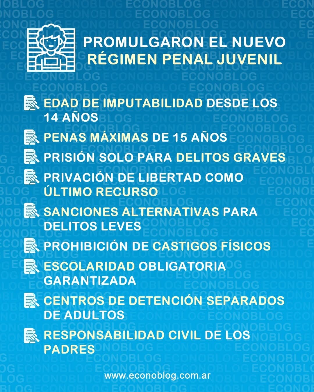 1000638768.jpg Conocé los principales cambios del régimen penal juvenil, que ya fue publicado en el Boletín Oficial