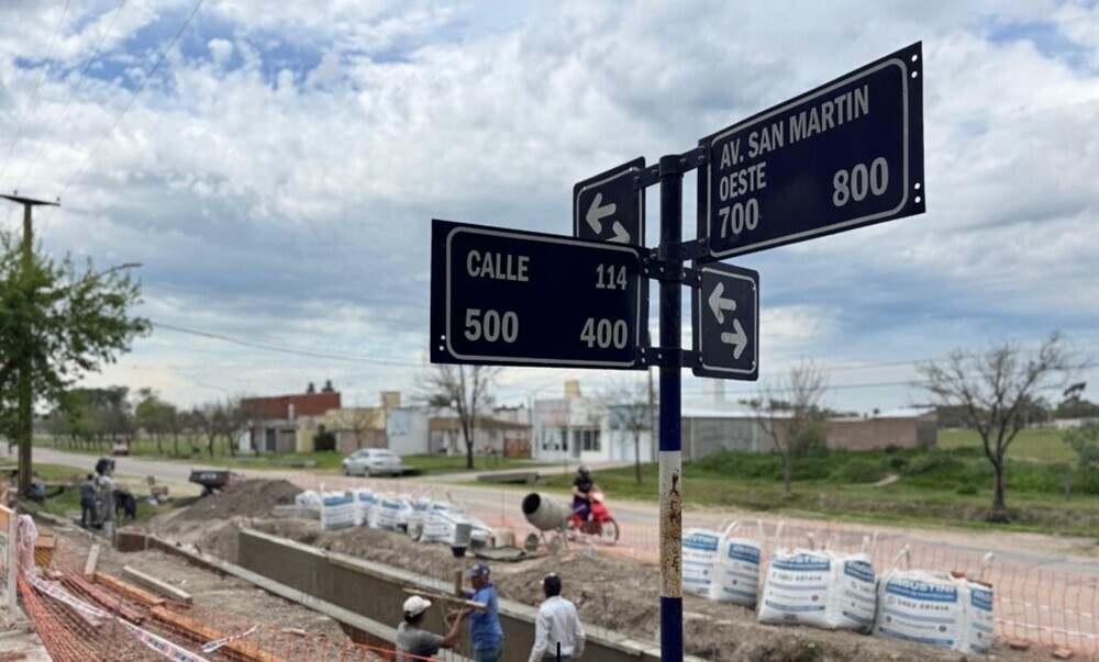 Más Obras Para La Ciudad: Se Construye Un Alcantarillado En Calle 114 Y Av. San Martín Oeste