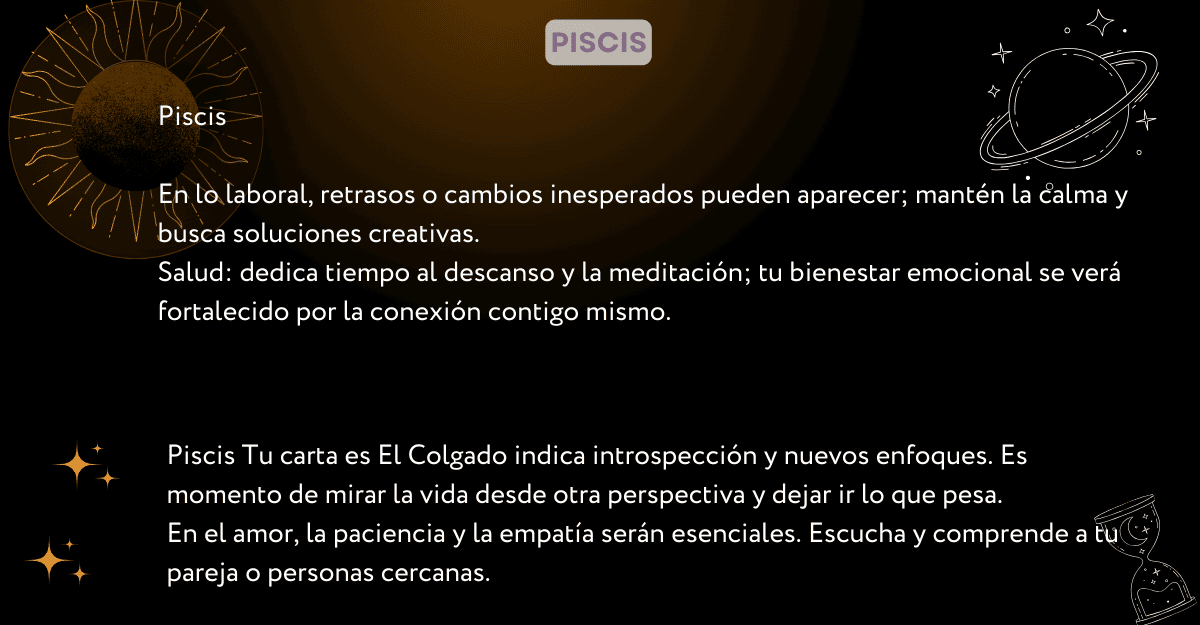 Descubre qué dicen las cartas del tarot y la astrología para tu signo. Descubre qué dicen las cartas del tarot y la astrología para tu signo.