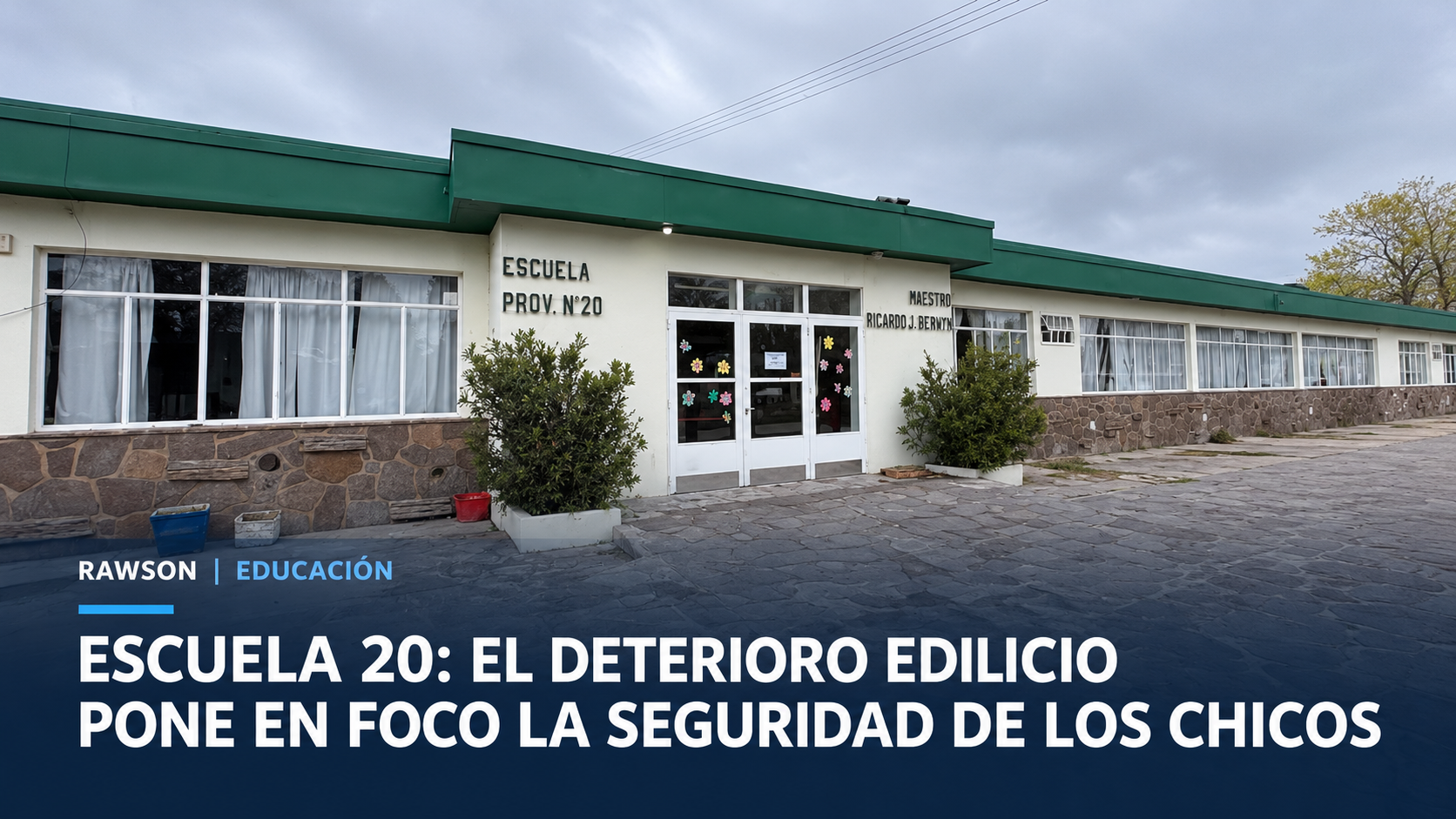 Escuela 20 de Rawson: el deterioro edilicio vuelve a poner en el centro la seguridad de los chicos