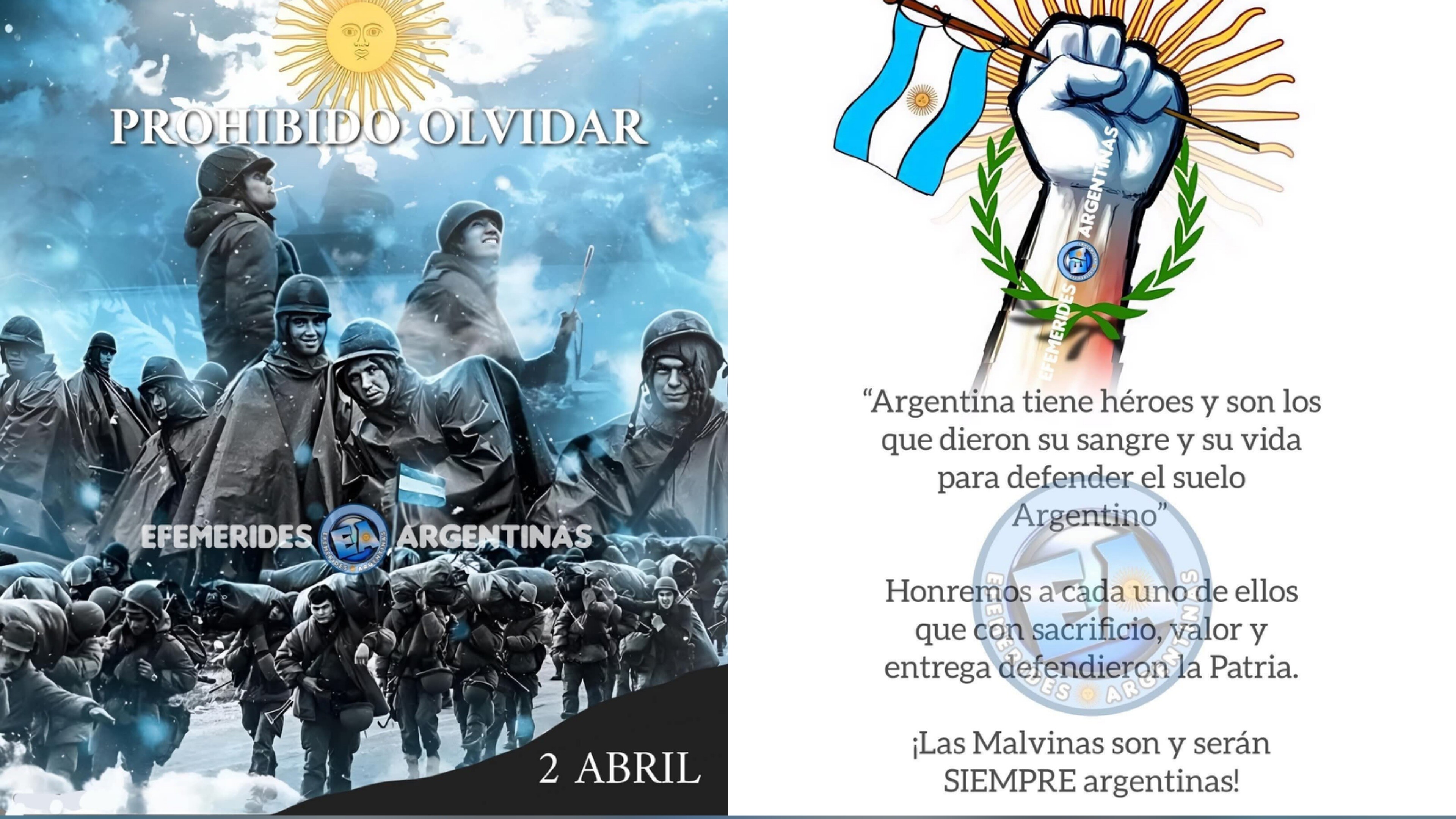 14217.jpg Hoy, más que nunca, recordamos con respeto, orgullo y gratitud a nuestros héroes. Las Malvinas fueron, son y serán argentinas.