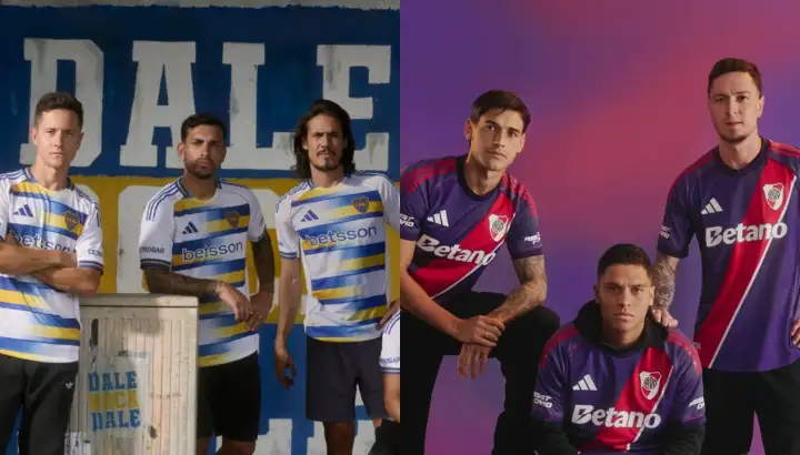 River y Boca presentaron sus terceras camisetas