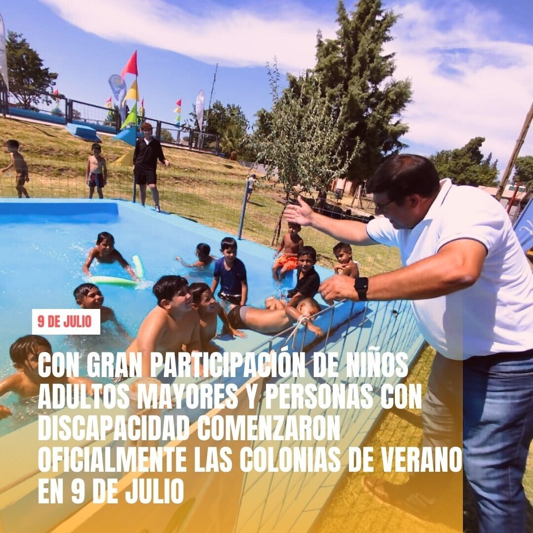 Con una gran participación de niños, adultos mayores y personas con discapacidad comenzaron oficialmente las Colonias de Verano 2025 en el departamento 9 de Julio.