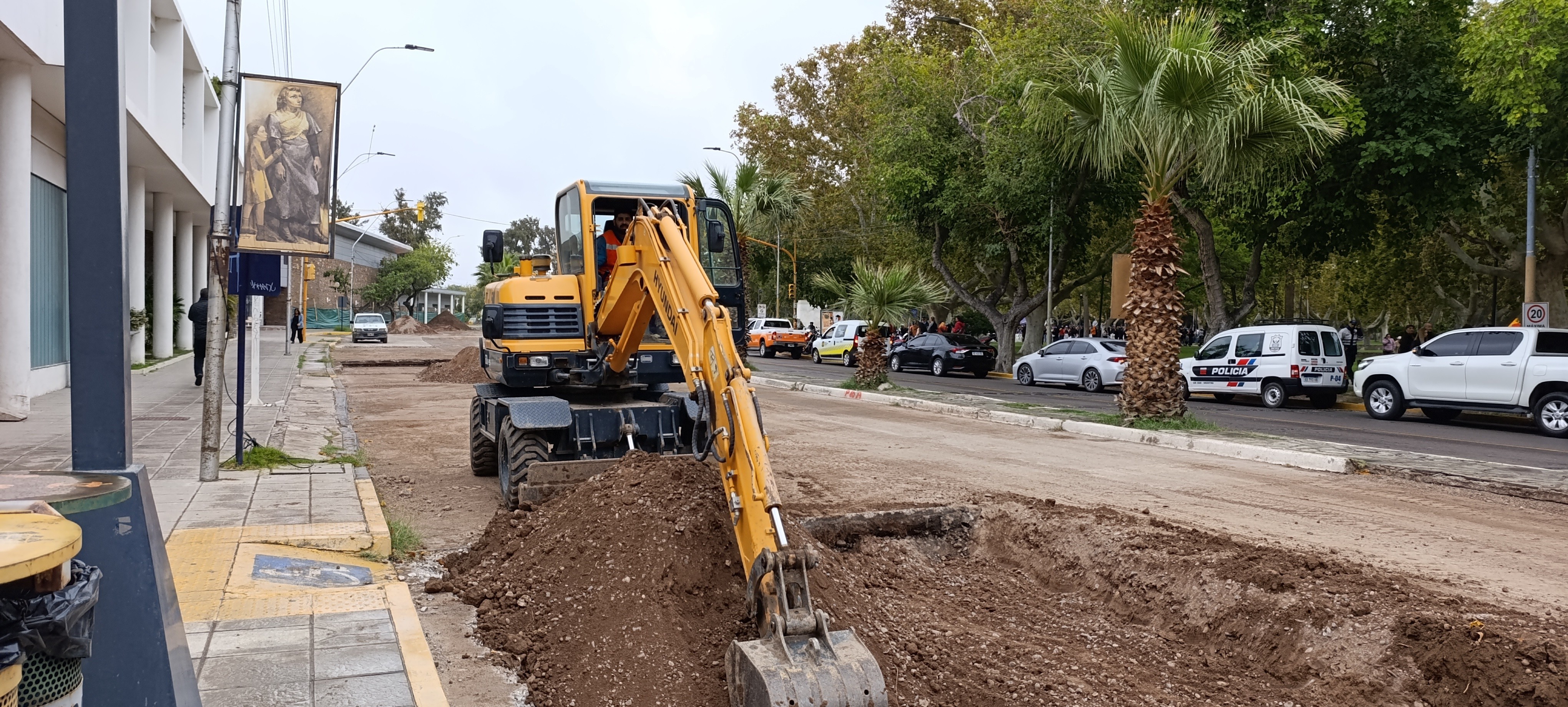 Por el trabajo de repavimentación se inicia un nuevo corte de tránsito en la avenida Libertador en la Ciudad de San Juan