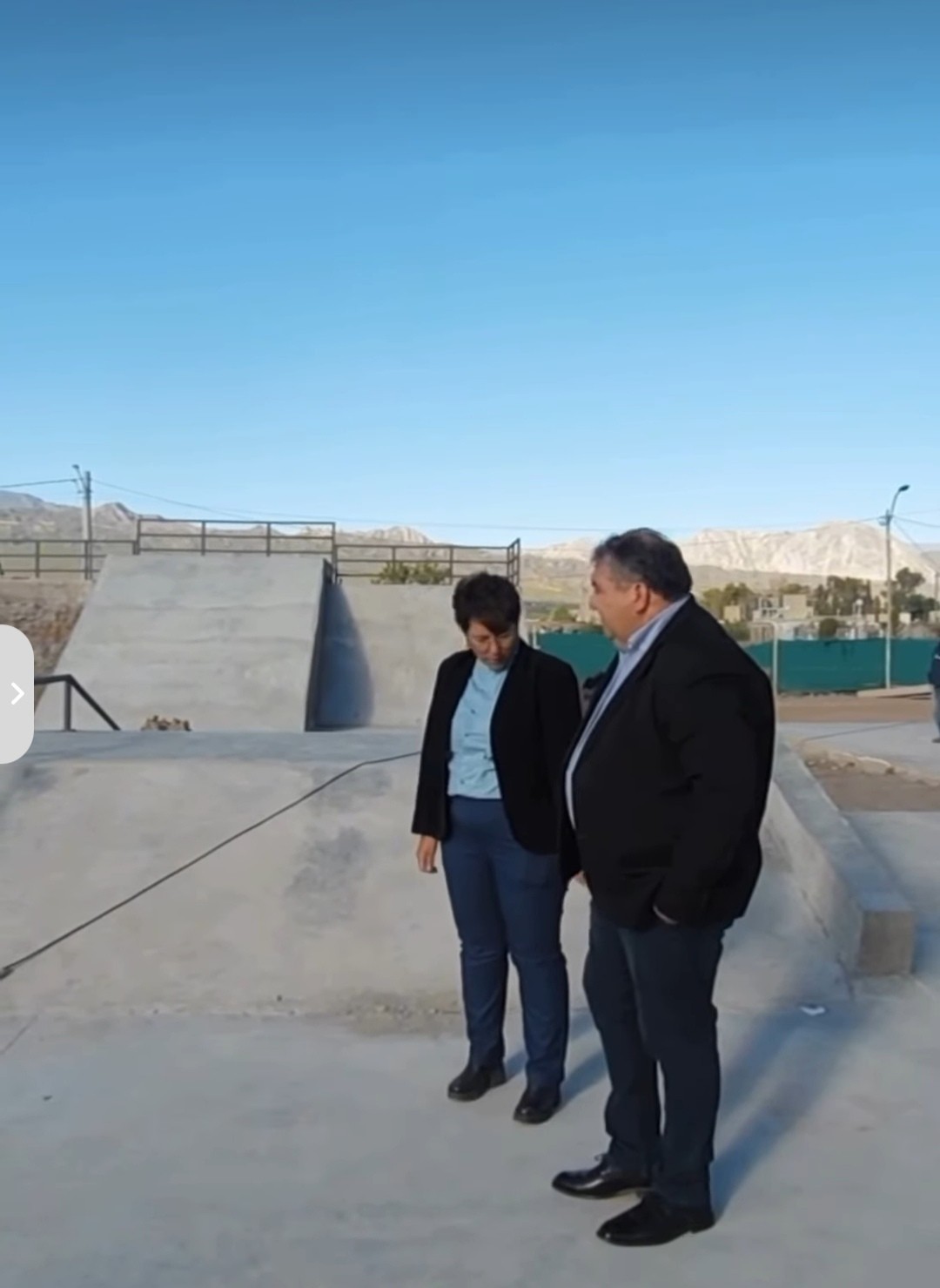 El intendente de Ullum,David Domínguez recorrió el avance de obras de pavimentación que se llevan a cabo en 3 sectores del Bº Grimalt