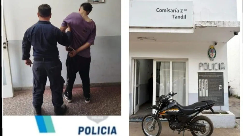 Robó una moto, intentó escapar y terminó detenido tras atacar a la Policía con un cuchillo