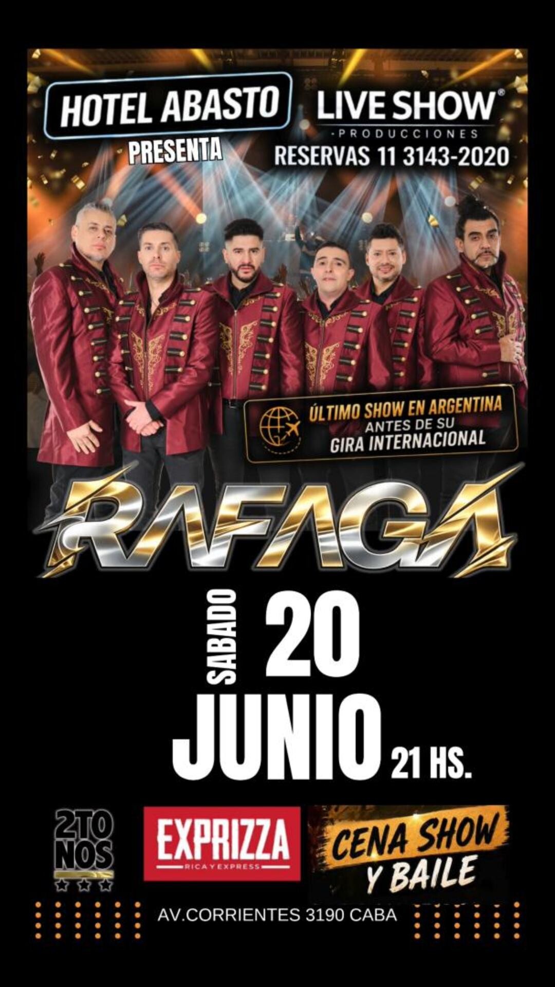 RÁFAGA ÚLTIMO SHOW EN ARGENTINA ANTES DE SU GIRA INTERNACIONAL