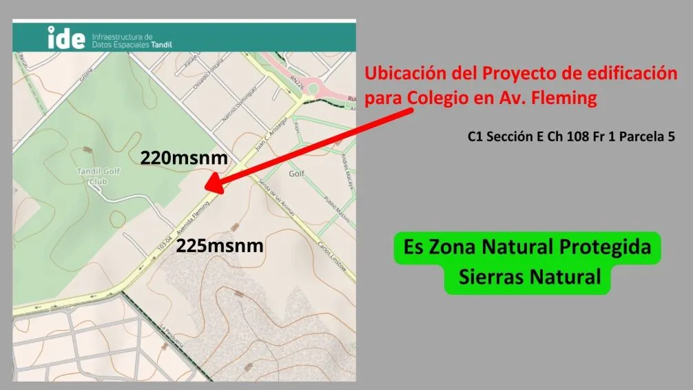 Vecinos del Barrio Golf rechazan la autorización por excepción de un establecimiento educativo en Av. Fleming al 1000