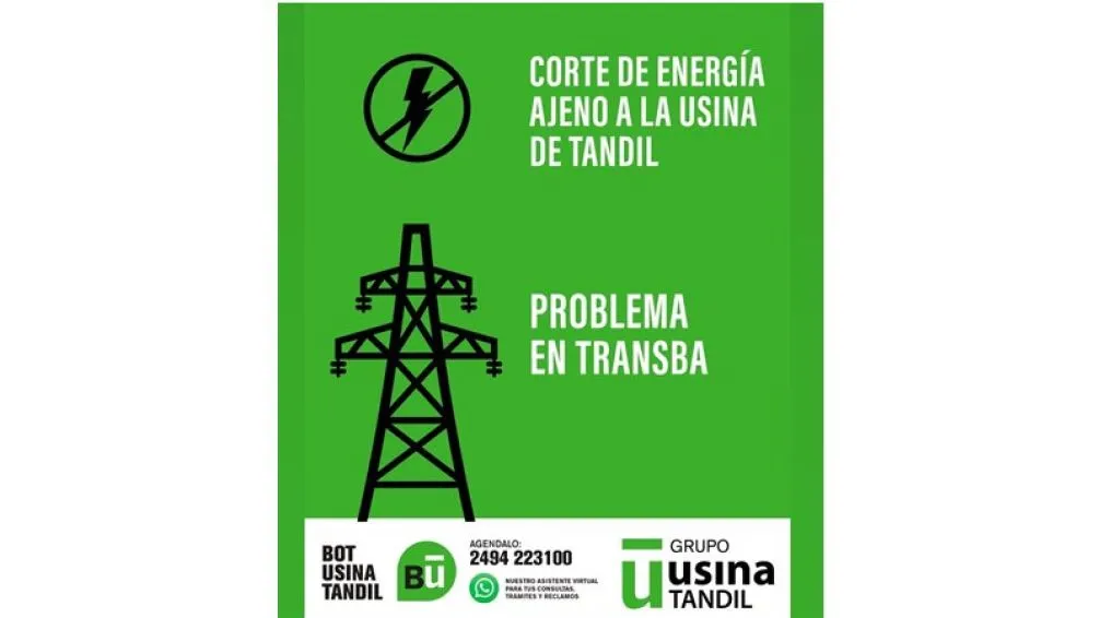 El corte de energía antes de la final se debió a una falla en TRANSBA
