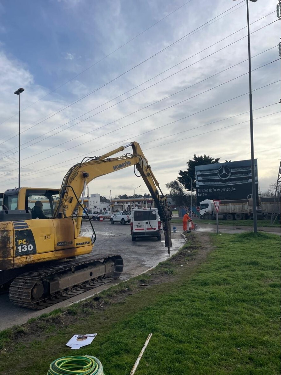 La Concesionaria vial comenzó con las obras en la rotonda de Espora y Actis