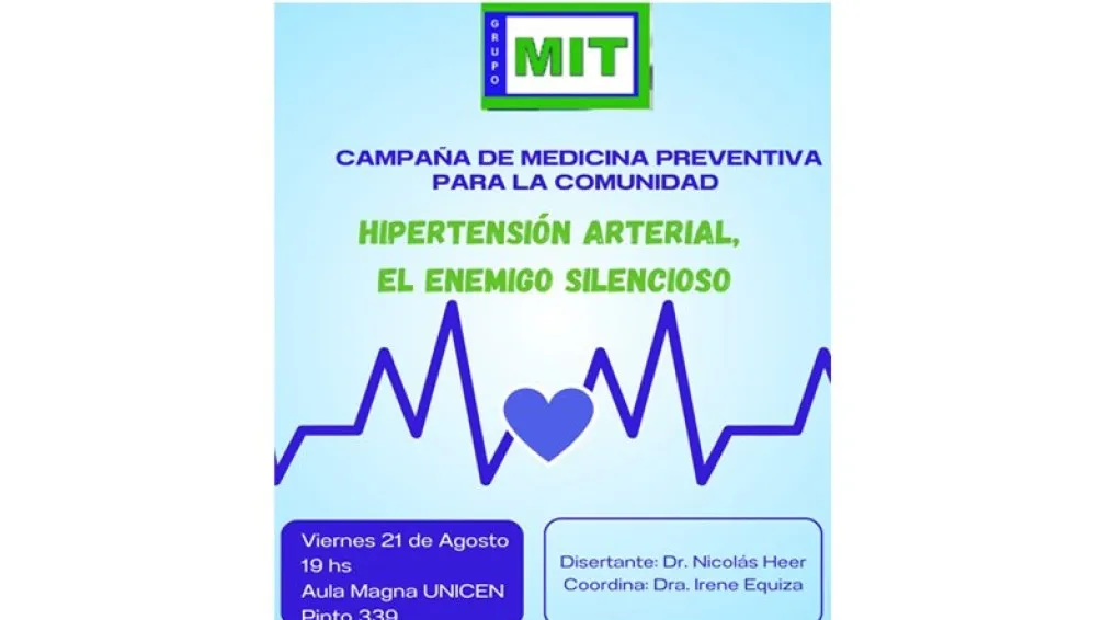 Convocan a una charla sobre Hipertensión Arterial