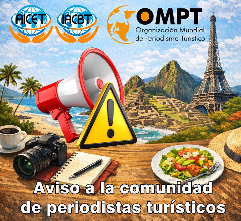 Aviso a la comunidad de periodistas turísticos