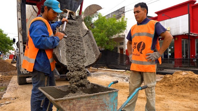 Avanzan las obras de la tercera etapa de la Peatonal Rivadavia