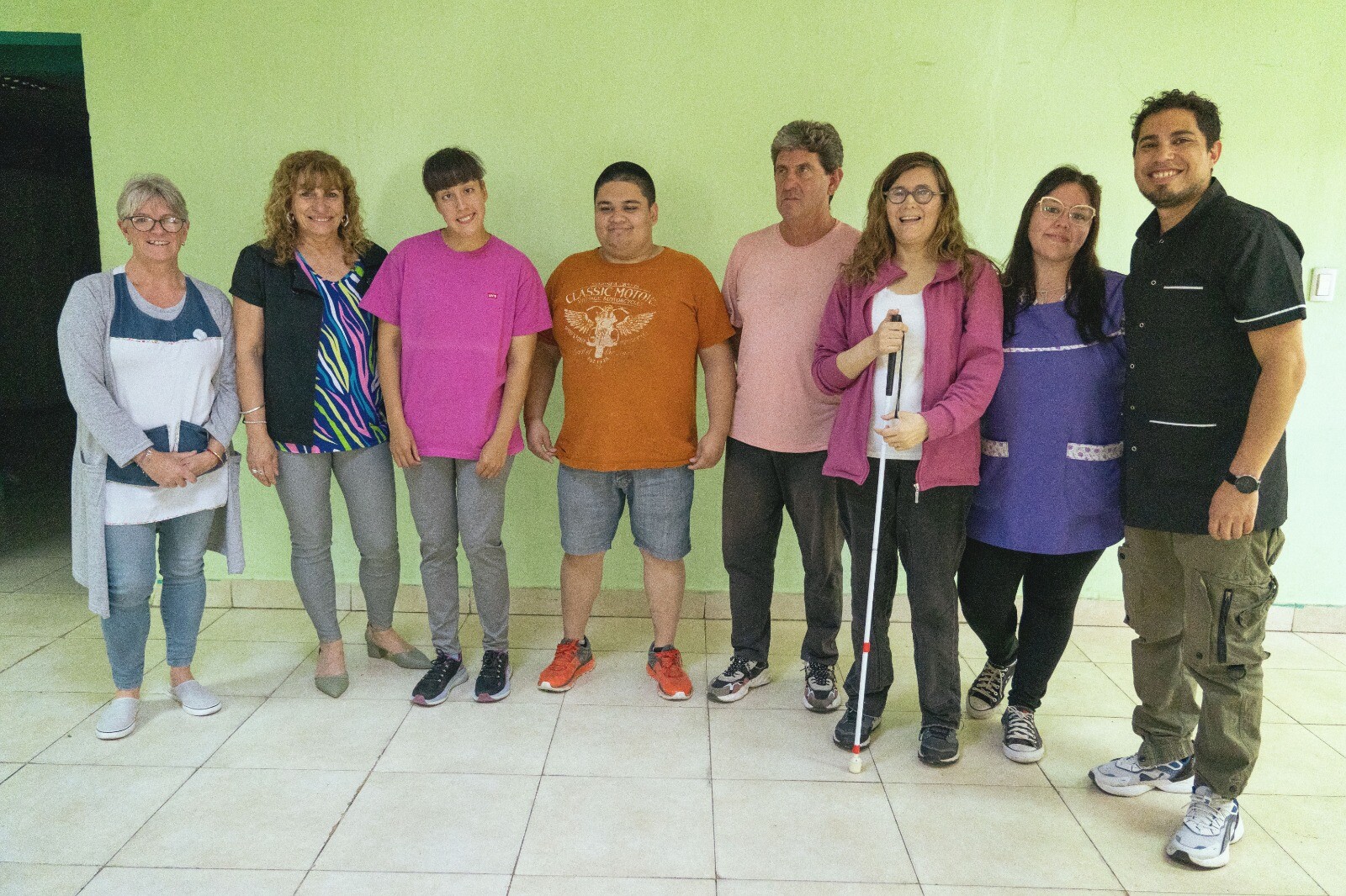 Cierre de taller de Braile, orientación y movilidad para personas con discapacidad visual en Rawson