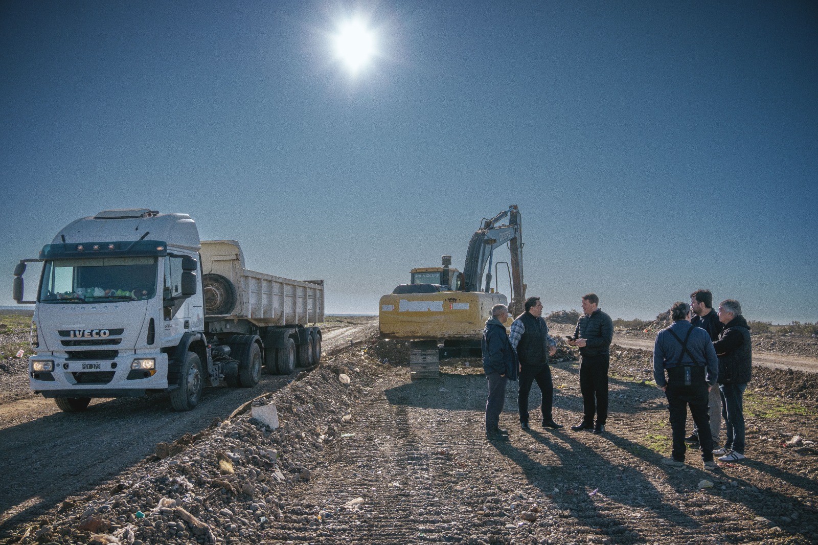 Rawson avanza a buen ritmo con el plan de saneamiento integral en la ruta provincial Nº 1