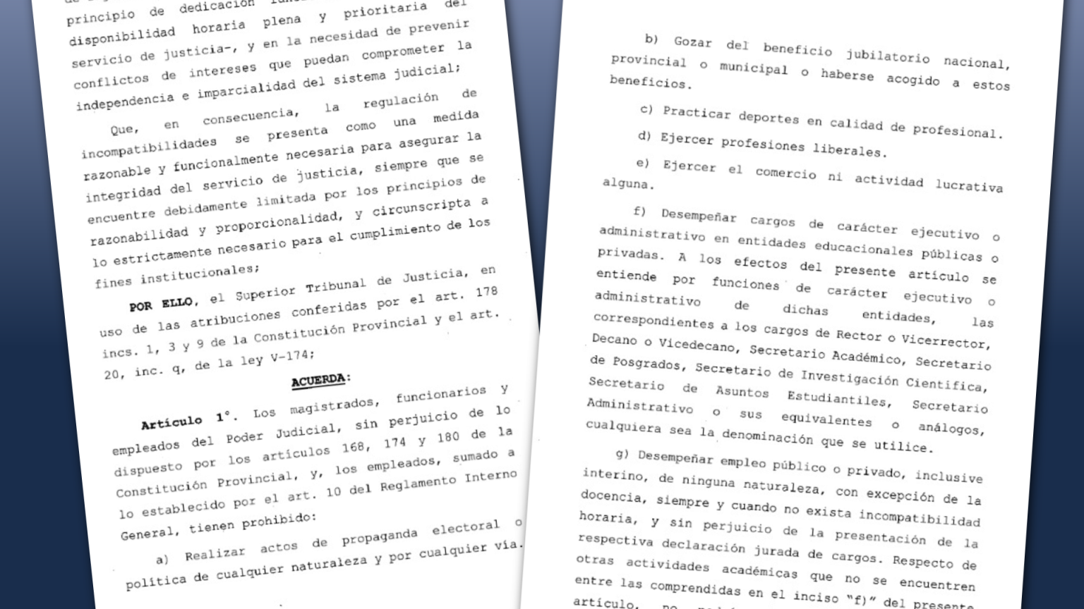 El STJ reguló el régimen de incompatibilidades para todos los agentes del Poder Judicial de Chubut