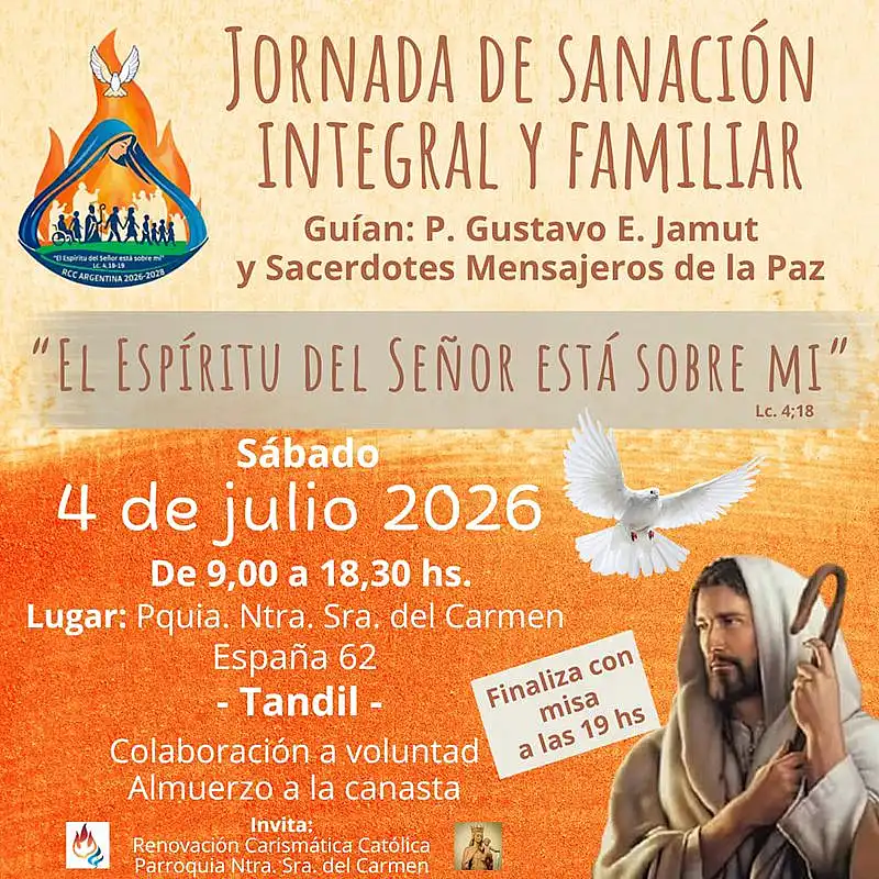 Una jornada de sanación integral y familiar llega a la Parroquia del Carmen