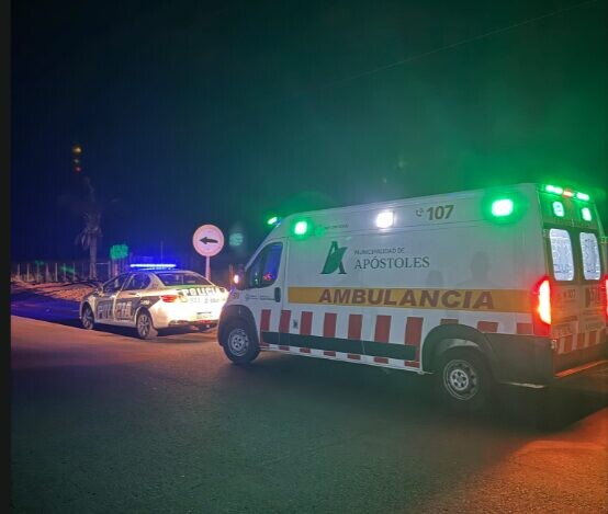 205610.jpg Dos personas resultaron heridas tras despistar en moto sobre la ruta nacional 105