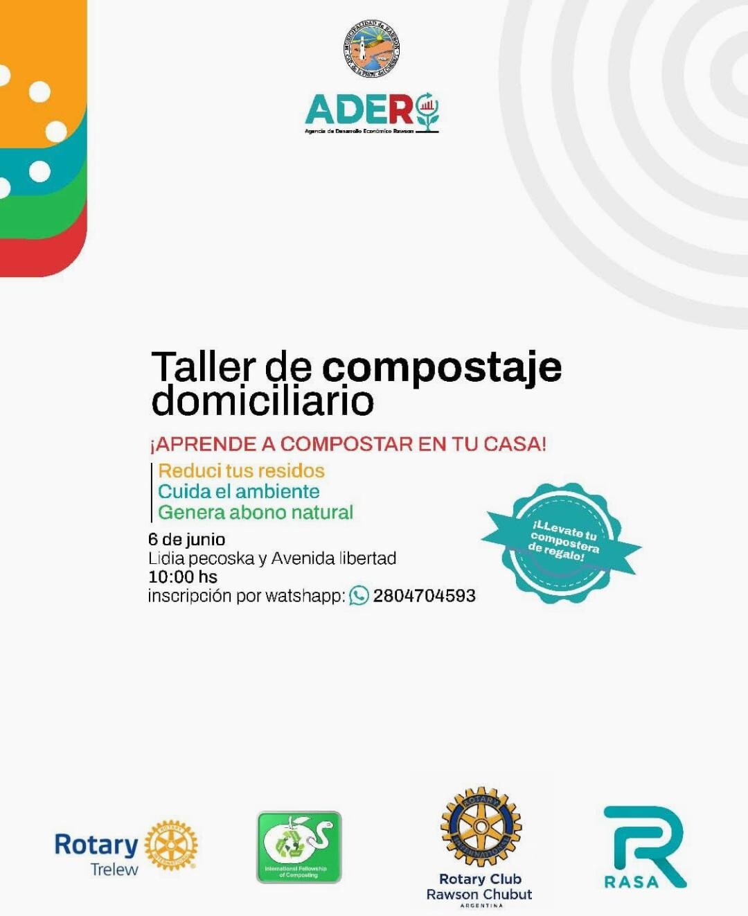 Invitan a vecinos de Rawson a capacitarse en compostaje y huertas sustentables