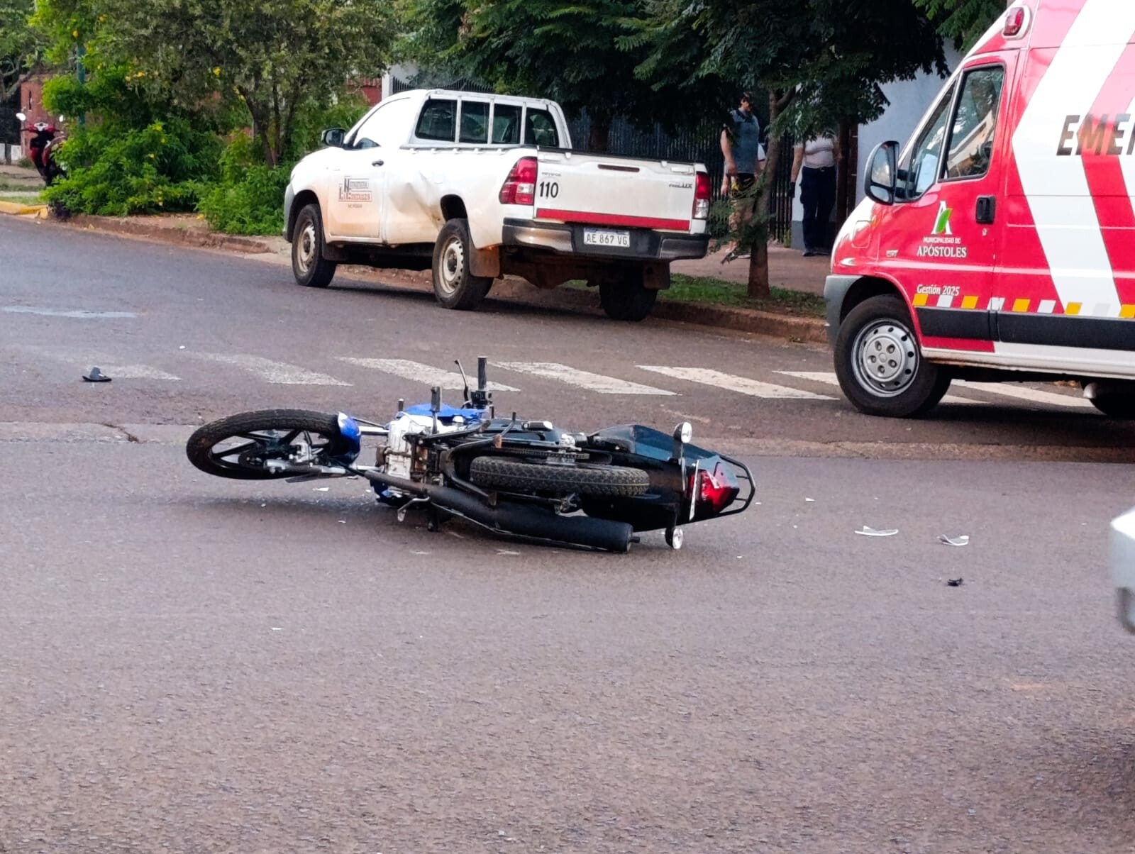 Accidente de tránsito en Belgrano y Pellegrini