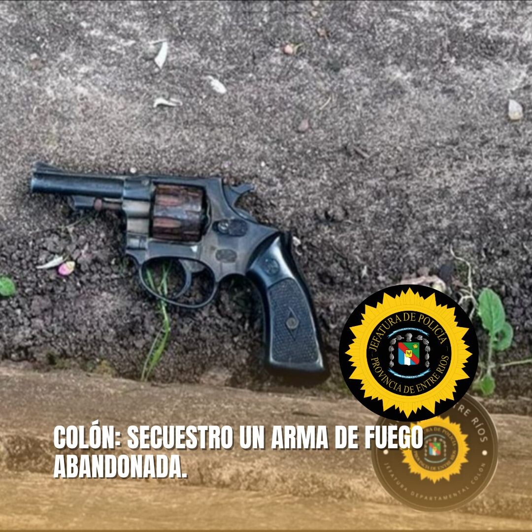 Colón: Secuestro un Arma de Fuego Abandonada.