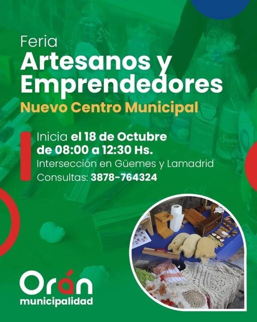 Feria de artesanos y emprendedores en el nuevo centro municipal de Orán
