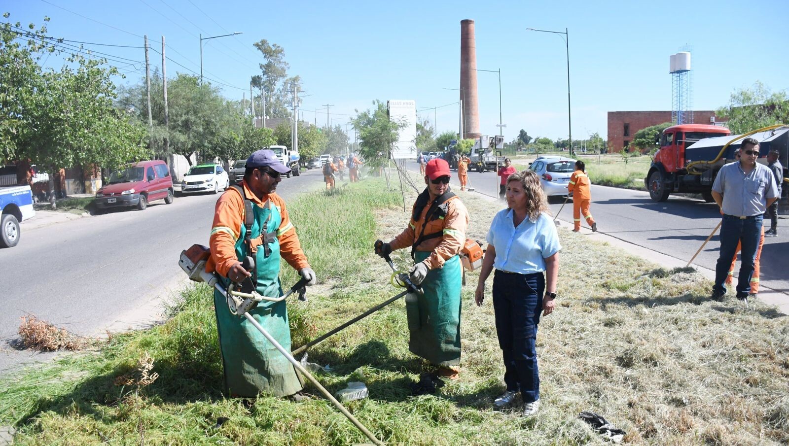 La intendente Fuentes destacó la tarea de los operarios en la limpieza y mantenimiento de los desagües pluviales