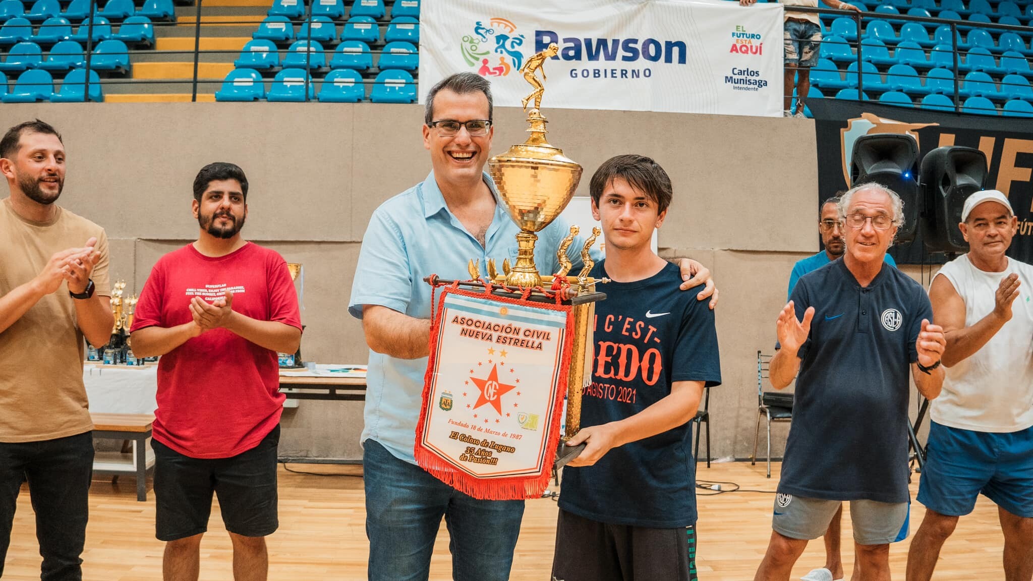 El intendente de Rawson,Carlos Munisaga estuvo presente en   la gran final del Mundialito Infantil de Futsal en el Complejo La Superiora