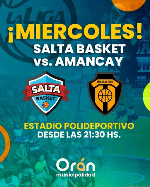 482498964_18332831617085749_4463018873615169203_n.jpg Salta Básket vs Amancay, se enfrentarán el miércoles 05 en el Estadio Polideportivo de Orán