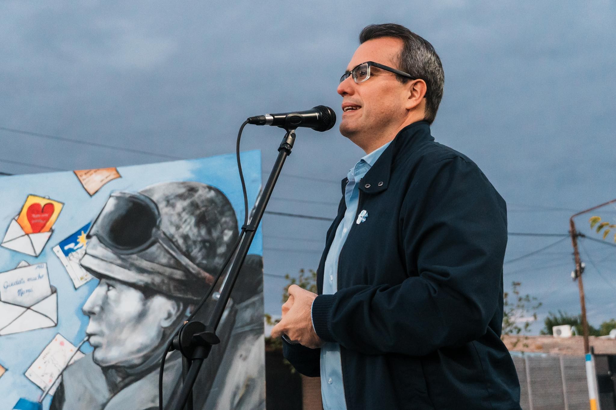 El intendente de Rawzon,Carlos Munisaga, dejo inaugurado el   Paseo Gaucho Rivero