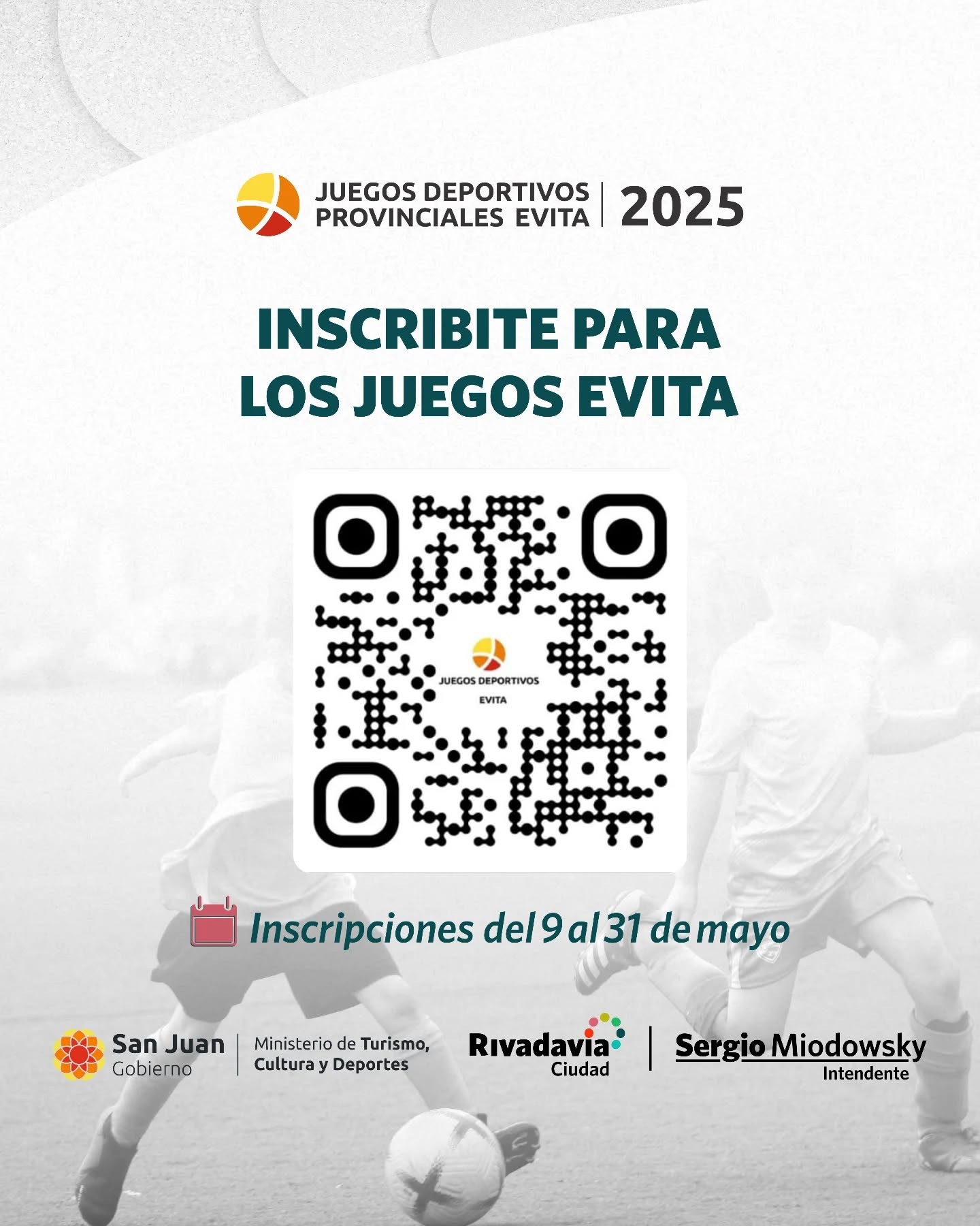 El municipio de Rivadavia ya abrió las inscripciones para los Juegos Deportivos Evita 2025