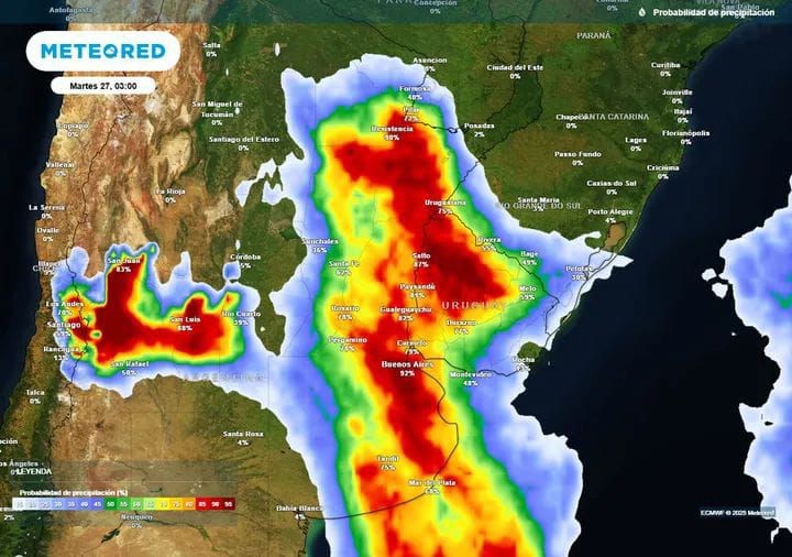 Alertas por fuertes Tormentas que anteceden a la ola polar que afectara la zona del Litoral
