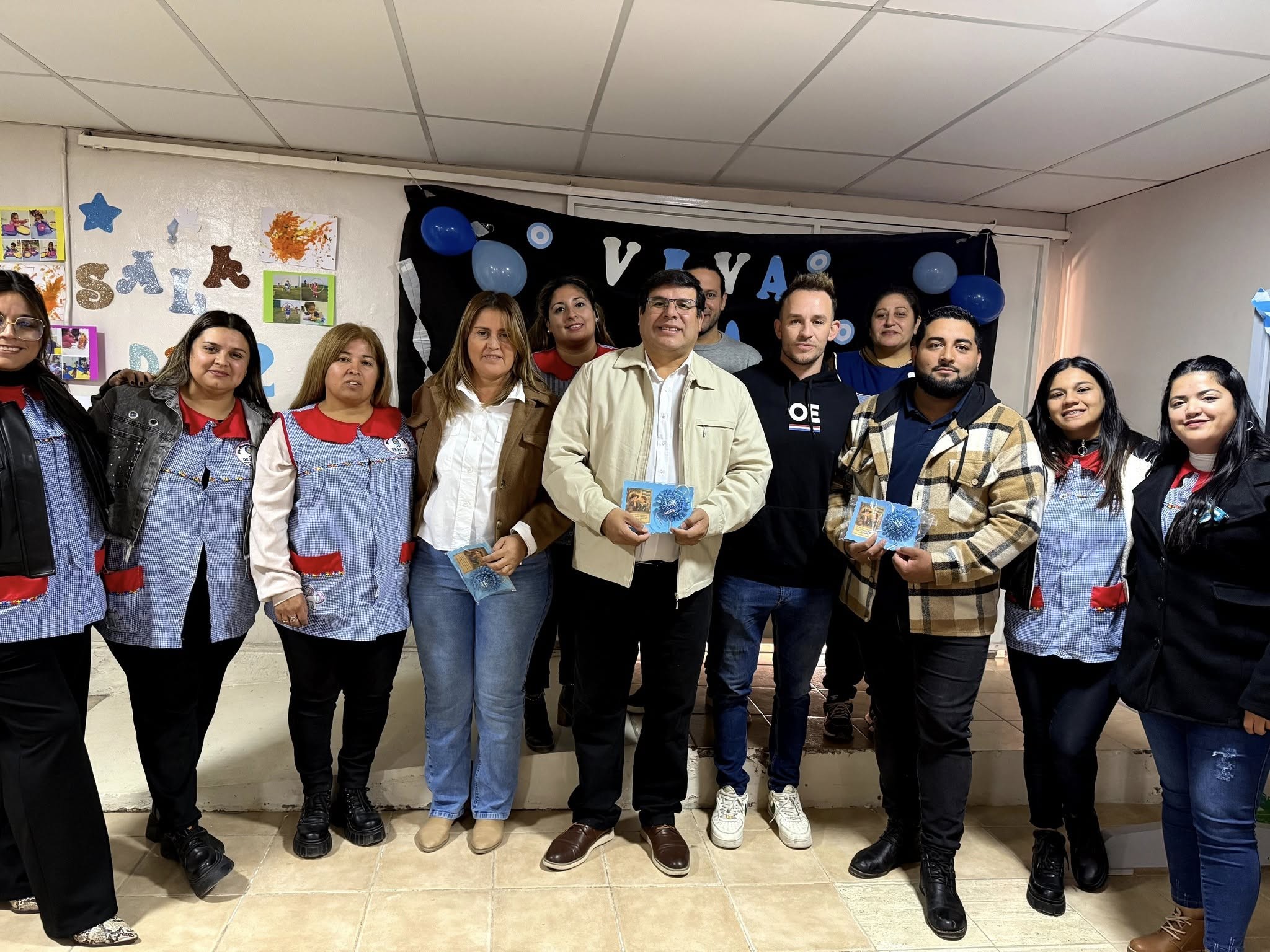 El intendente de 9 de Julio,Daniel Banega participo del acto de  comienzo de actividades  en el CDI de La Majadita.